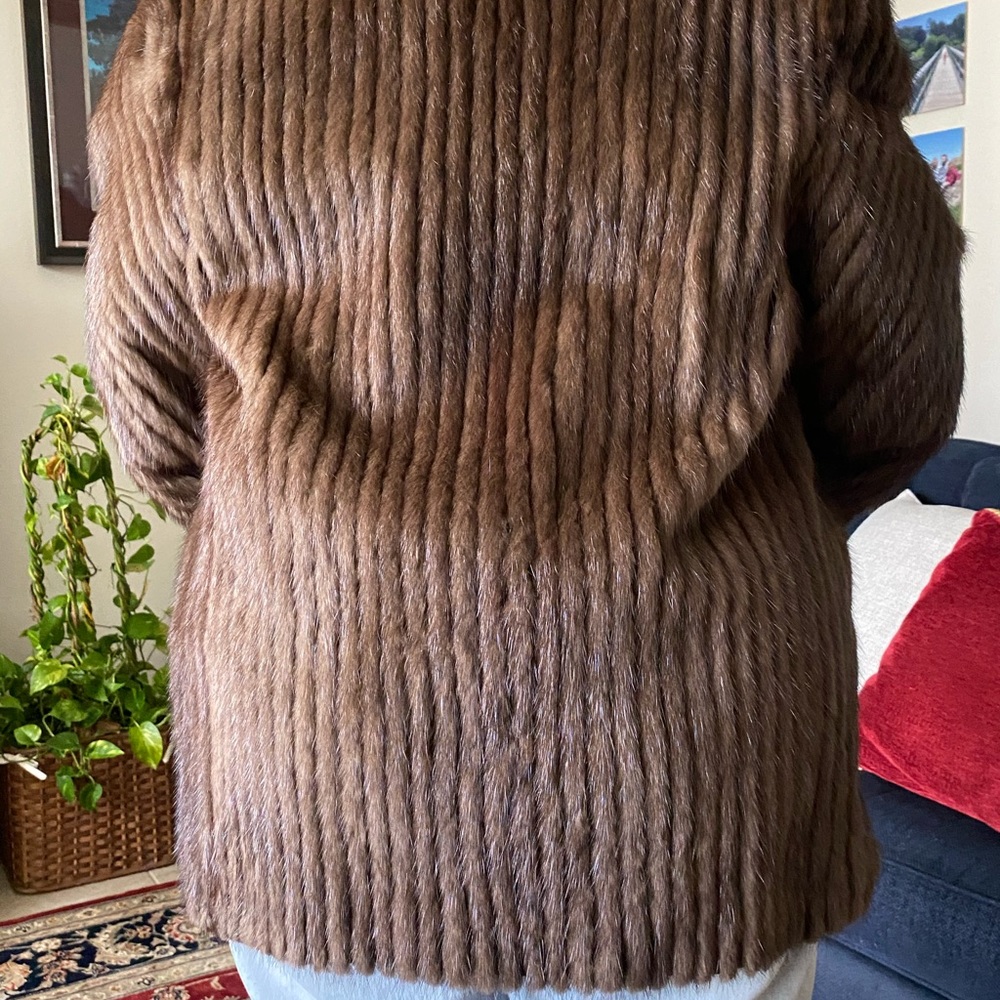mink jacket with fox collar - Picture 3 of 6